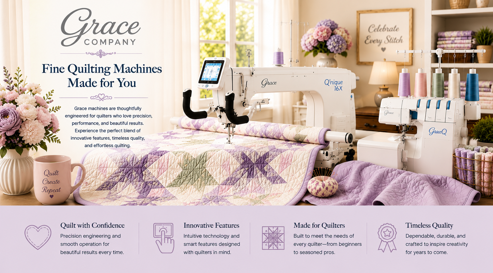 Grace Quilting Machines, Longarm Machines & Accessories