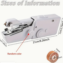 1pc Portable Handheld Sewing Machine - Quick Stitching Tool For Cloth, Clothing And Kids Clothes - 2 Coils Included (Battery Not