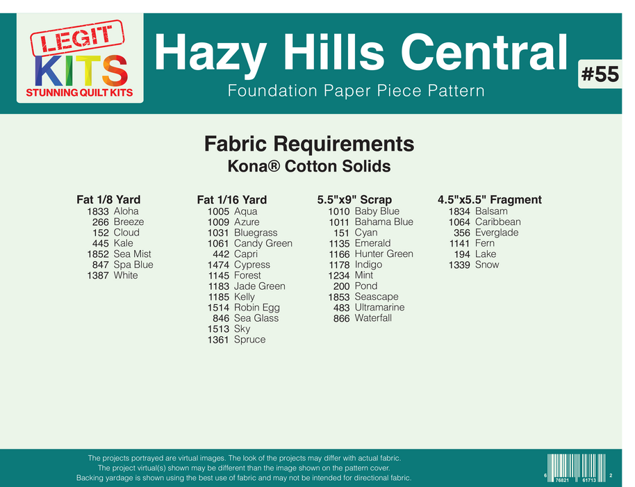 Hazy Hills Central Pattern (CONFETTI)