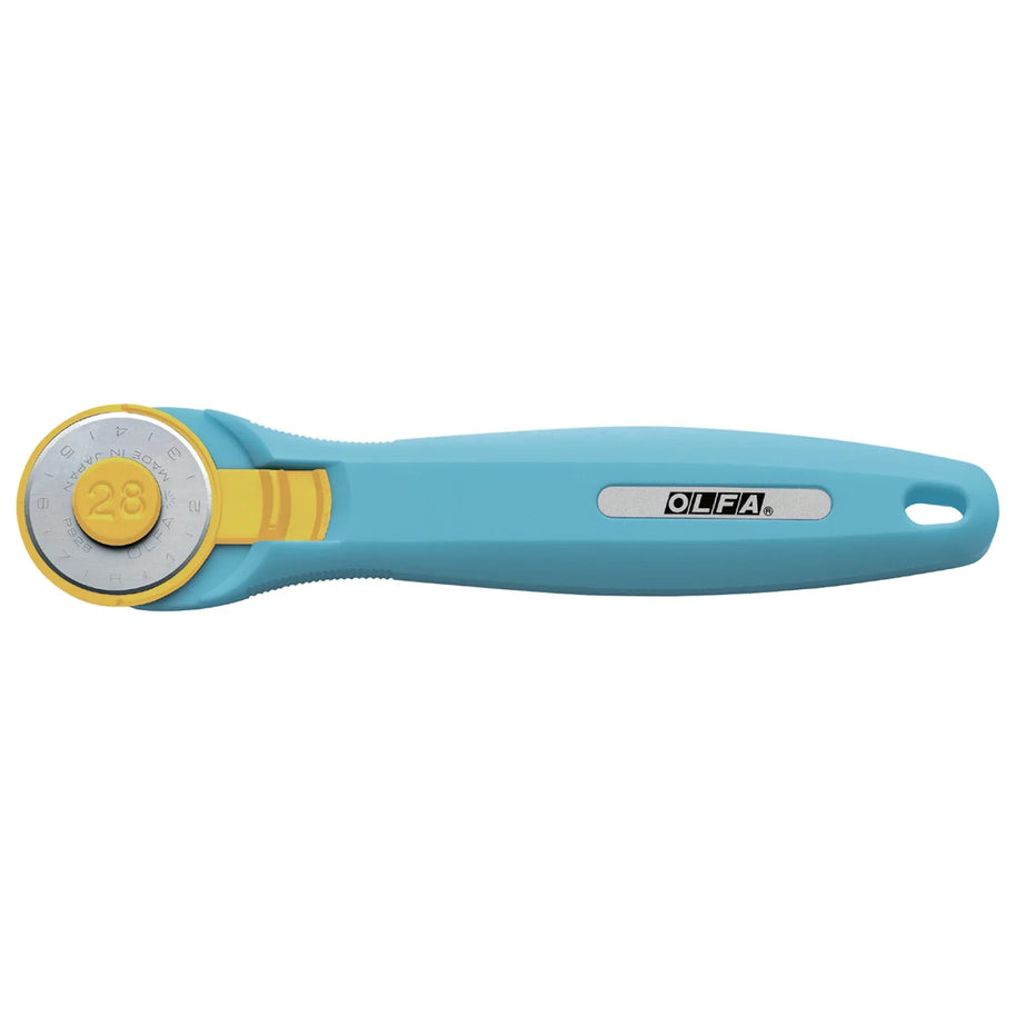 OLFA 28mm Aqua Quick Change Rotary Cutter & Bonus Touch Knife