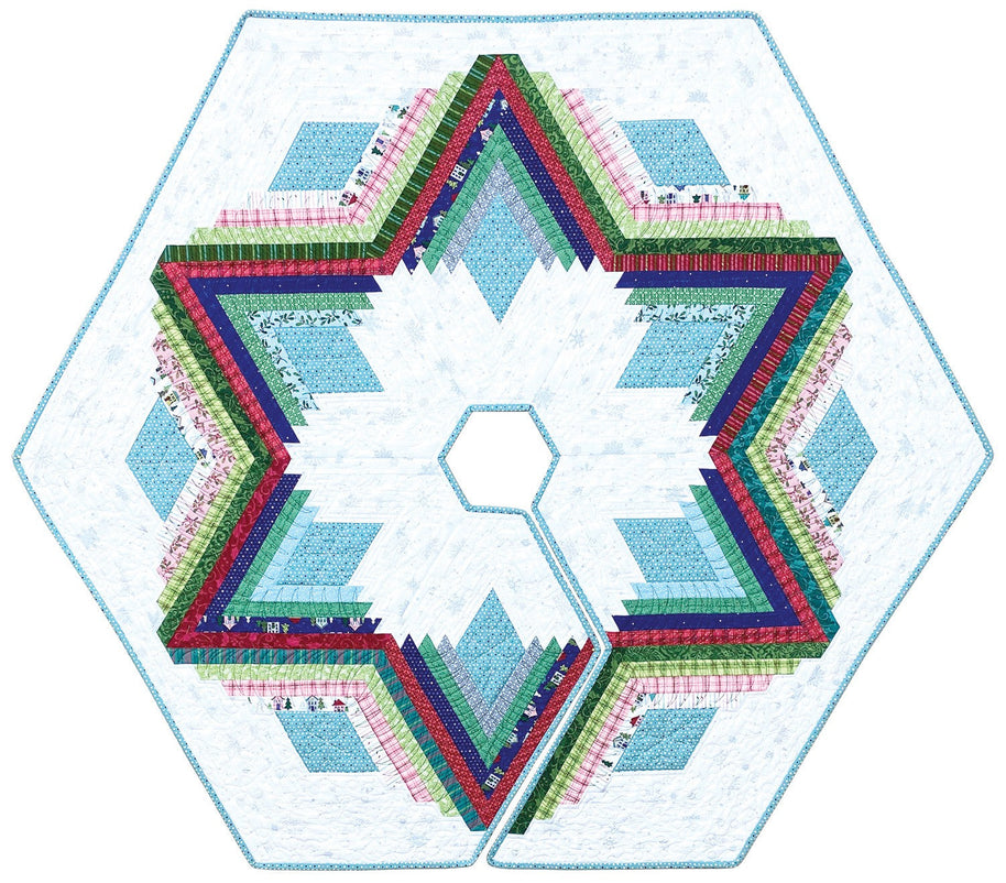 Diamond Log Cabin Quilts and Tree Skirt