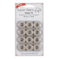 Super Bobs Cotton #152 Bisque (Class 15) 12 pack pre-wound bobbins