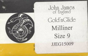 John James GoldN Glide Milliners / Straw Needles Size 9
