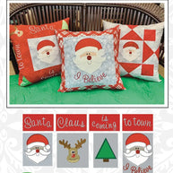 3 Pillows with Santa