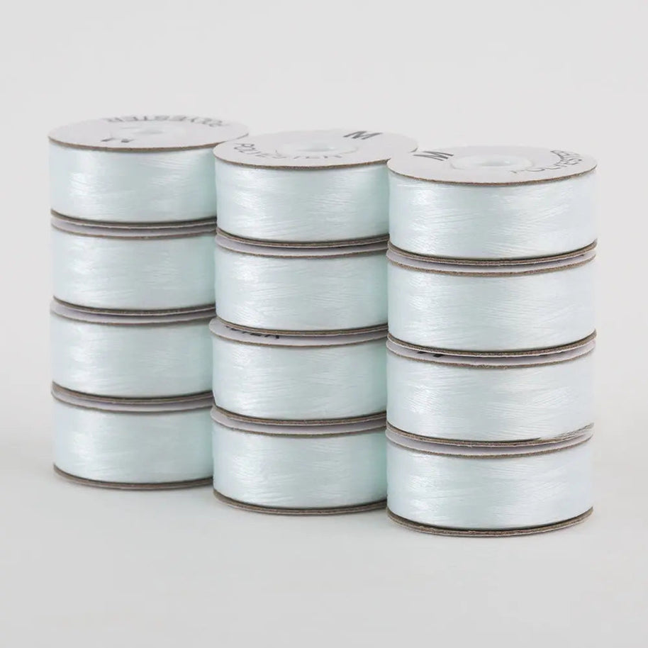 Super Bobs Poly #621 Lace Whilte (M-Style) 12 pack pre-wound bobbins