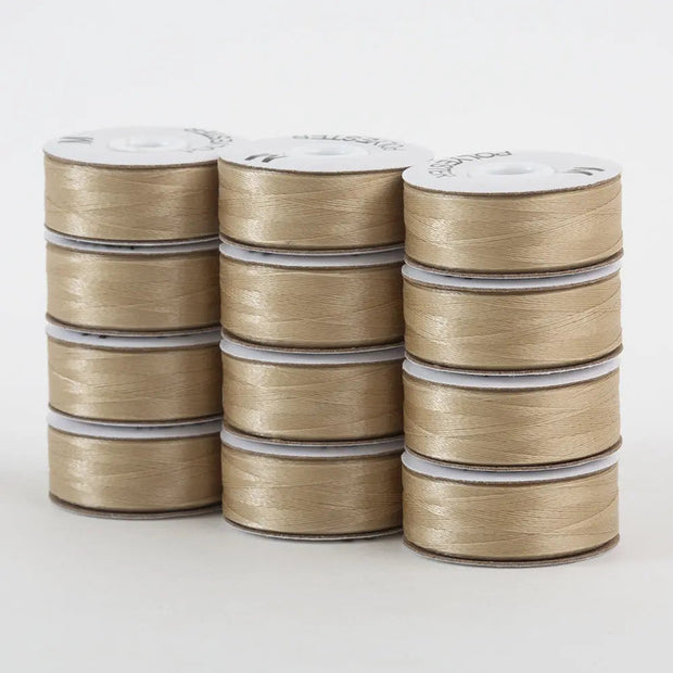 Super Bobs Poly #653 Beach (M-Style) 12 pack pre-wound bobbins