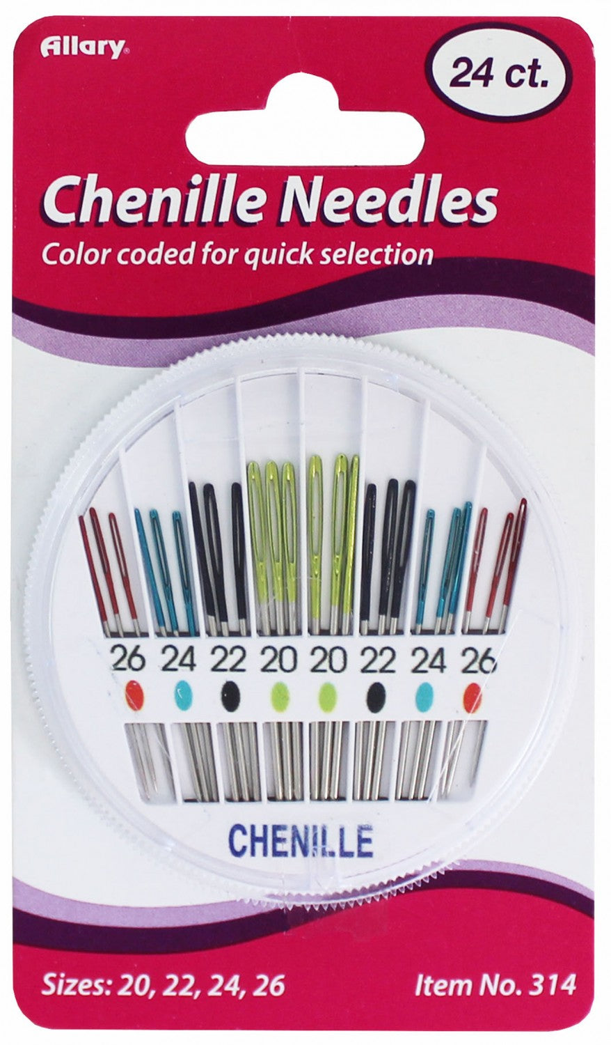 Chenille Needles Color Coded 24ct