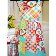 Modern Slate on Retro - A Fat Quarter Apron with Removable Pinafore