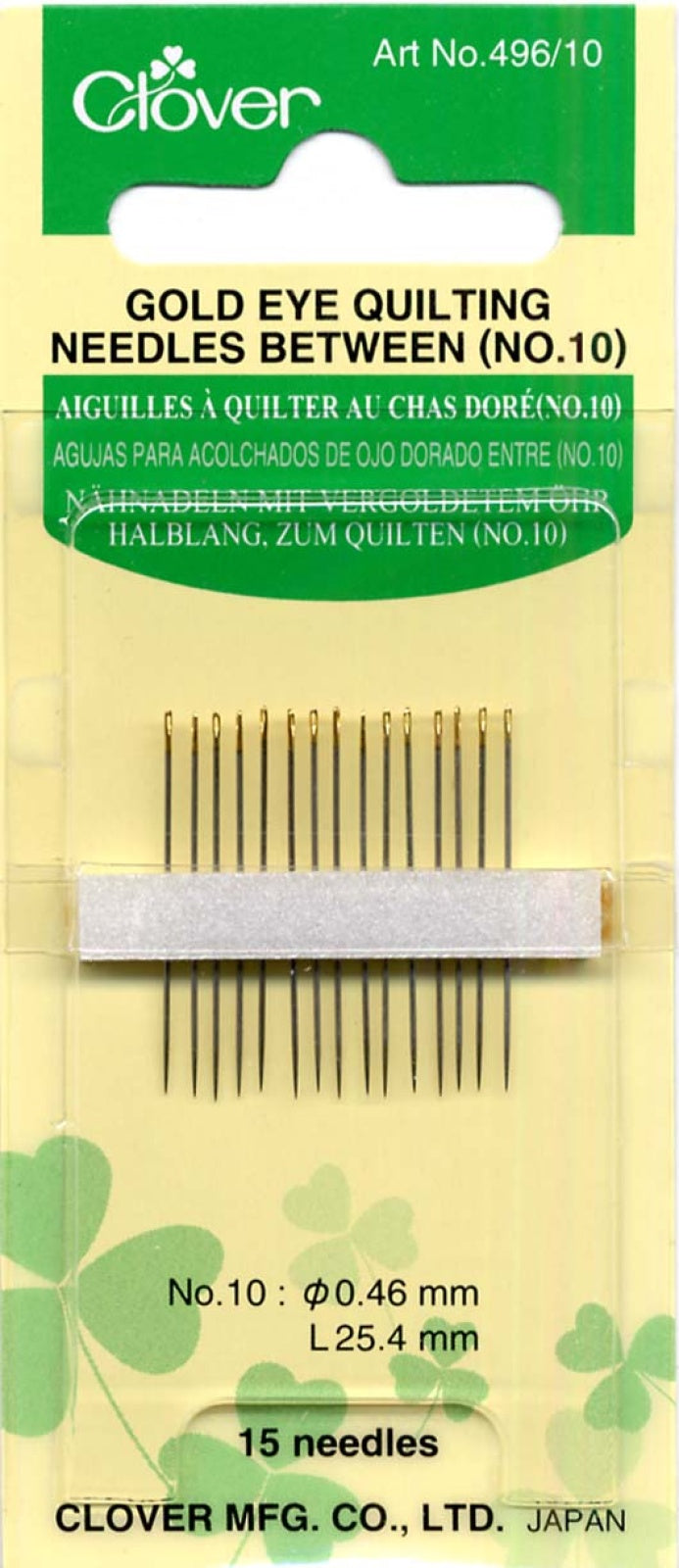 Gold Eye Between / Quilting Needles Size 10 15ct