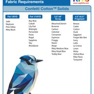Blue Jay Mini Pattern (CONFETTI)