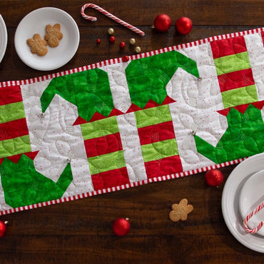 Elf Feet Christmas Table Runner Precut Quilt Kit