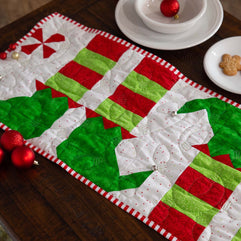 Elf Feet Christmas Table Runner Precut Quilt Kit