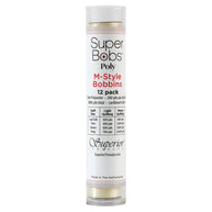 Super Bobs Poly #651 Ivory (M-Style) 12 pack pre-wound bobbins