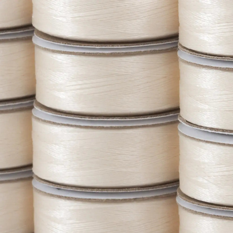Super Bobs Poly #655 Off White (M-Style) 12 pack pre-wound bobbins
