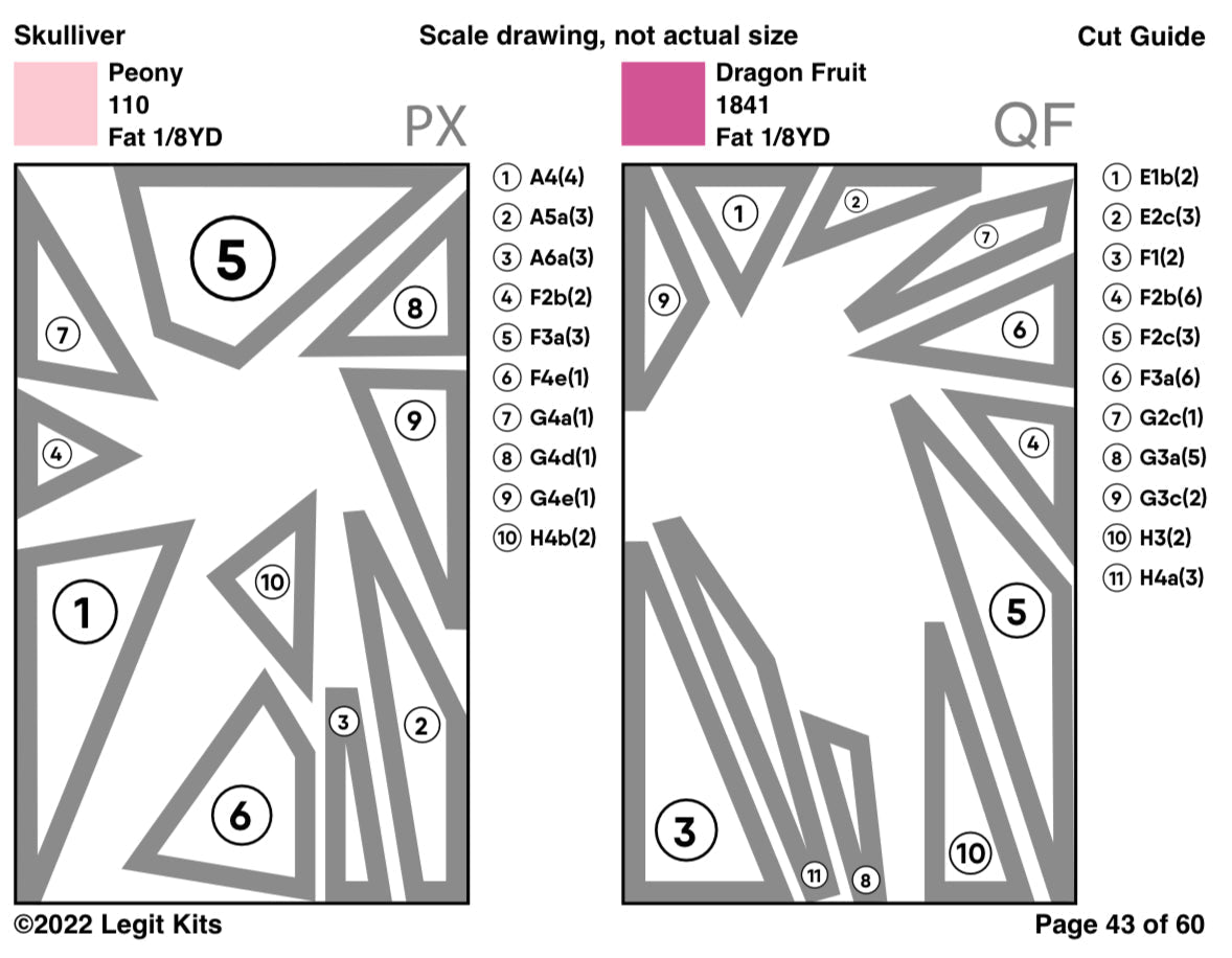 Skulliver Quilt Kit