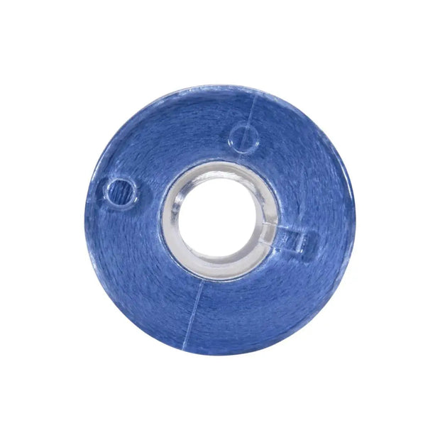 13325 Hawaiian Blue Prewound Clear-Glide Bobbin Tube - Class 15/A