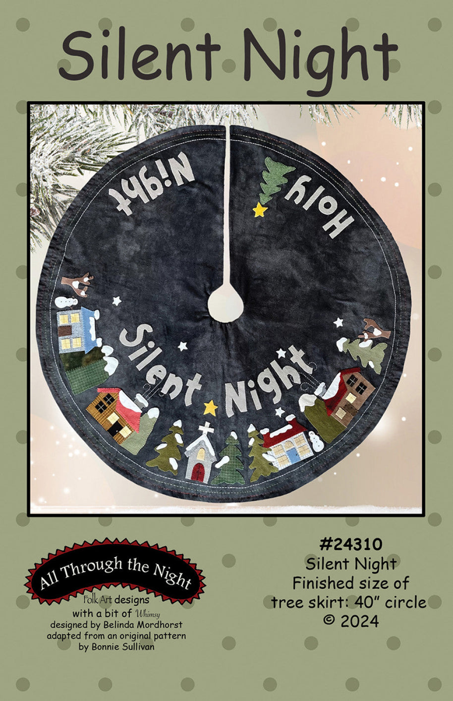 Silent Night Tree Skirt Quilt Patter