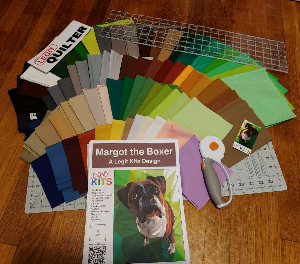 Margot the Boxer Quilt Kit