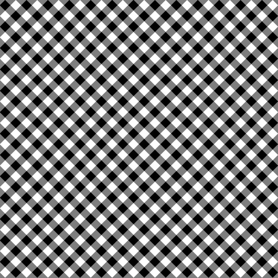 Barely Basics Gingham Quilting Cuddle Black Fabric Per Yard