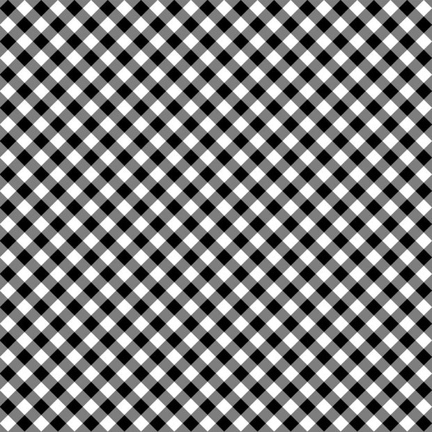 Barely Basics Gingham Quilting Cuddle Black Fabric Per Yard