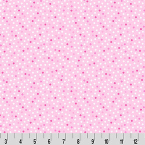 Barely Basics Lots a Dots Quilting Cuddle Blush Fabric Per Yard