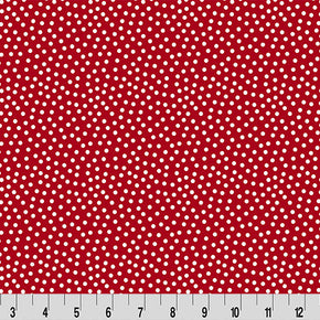 Barely Basics Lots a Dots Quilting Cuddle Cardinal Fabric Per Yard