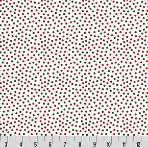 Barely Basics Lots a Dots Quilting Cuddle Christmas Fabric Per Yard