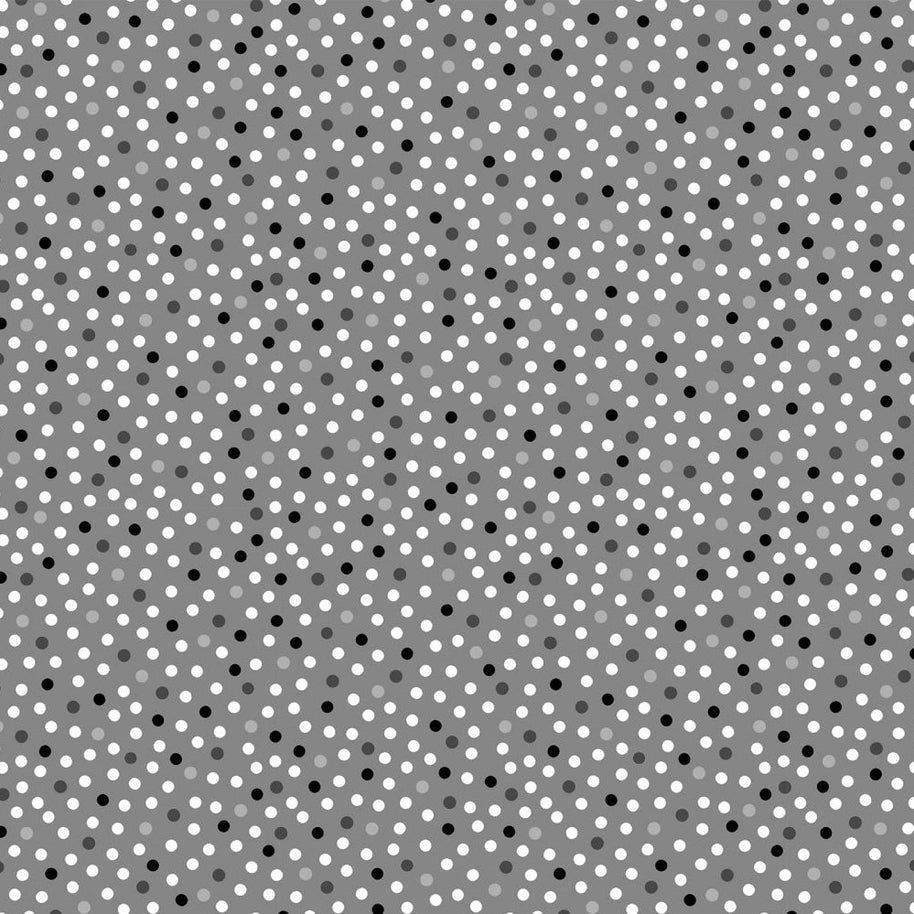 Barely Basics Lots a Dots Quilting Cuddle Gray Fabric Per Yard