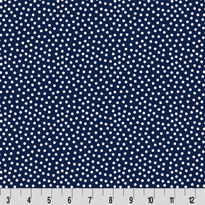 Barely Basics Lots a Dots Quilting Cuddle Navy Fabric Per Yard
