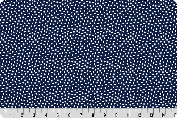 Barely Basics Lots a Dots Quilting Cuddle Navy Fabric Per Yard