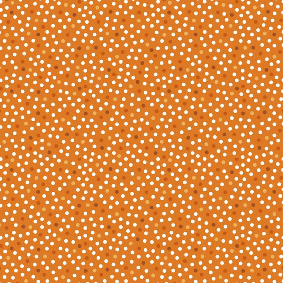 Barely Basics Lots a Dots Quilting Cuddle Orange Fabric Per Yard