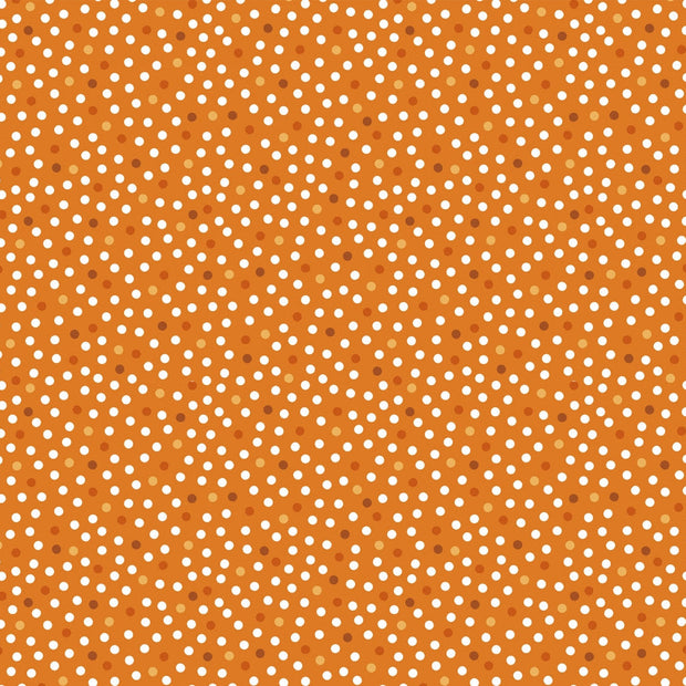 Barely Basics Lots a Dots Quilting Cuddle Orange Fabric Per Yard