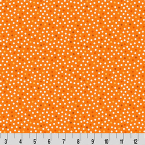 Barely Basics Lots a Dots Quilting Cuddle Orange Fabric Per Yard