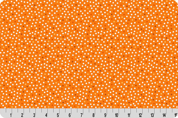 Barely Basics Lots a Dots Quilting Cuddle Orange Fabric Per Yard