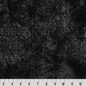 Barely Basics Stone Wash Quilting Cuddle Black Fabric Per Yard