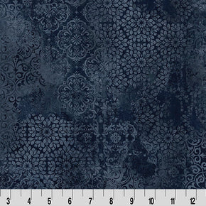 Barely Basics Stone Wash Quilting Cuddle Navy Fabric Per Yard