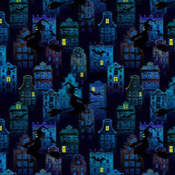 Batty Witch Digital Cuddle Multi Fabric per yard