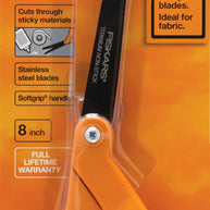 Bent Softgrip Nonstick Titanium 8in Premier Scissor