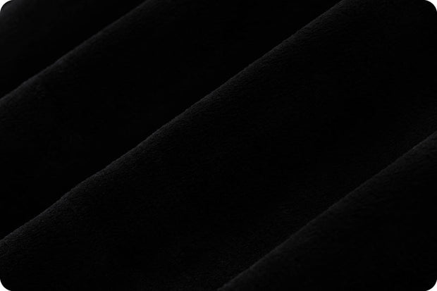 Black Cuddle 3 58/60" Solid Minky Fabric Per Yard