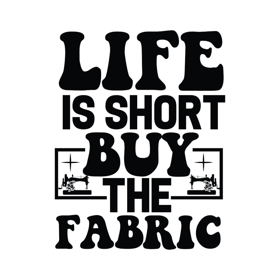 Black and White Buy the Fabric Panel