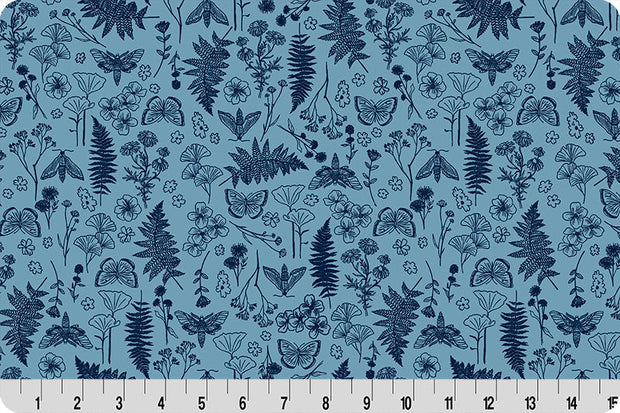 Blue Whispering Blooms Faegrove Quilting Cuddle Fabric Per Yard