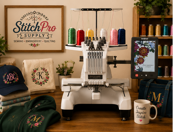 Brother Entrepreneur PR680W 6-Needle Embroidery Machine | Professional Multi-Needle Embroidery System