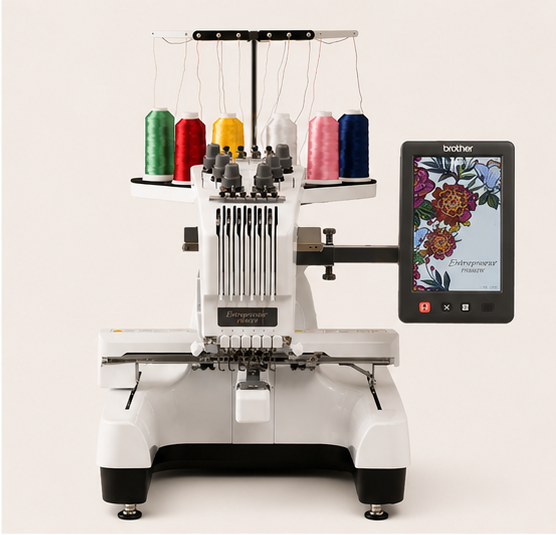 Brother Entrepreneur PR680W 6-Needle Embroidery Machine | Professional Multi-Needle Embroidery System