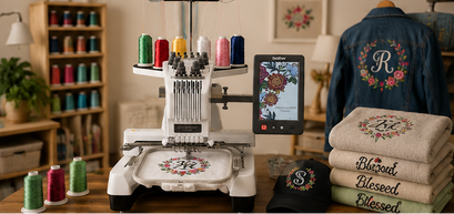 Brother Entrepreneur PR680W 6-Needle Embroidery Machine | Professional Multi-Needle Embroidery System