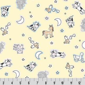 Butter Goodnight Farm Dreamy Barn Quilting Cuddle Fabric Per Yard