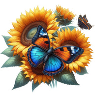 Butterflies and Flowers Fabric Panel 10