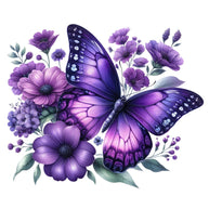 Butterflies and Flowers Fabric Panel 3
