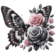 Butterflies and Flowers Fabric Panel 4