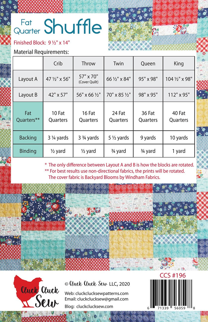 Fat Quarter Shuffle Quilt Pattern