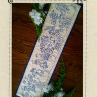 CD Yard of Snowmen Table Runner Machine Embroidery